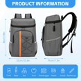 thumbnail image 4 of czcpp-Cooler Backpack, 32 Cans Insulated Backpack Cooler, Large Leakproof Cooler Bag, Beach Travel Camping Lunch Backpack, 4 of 4