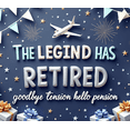 thumbnail image 4 of Decorative Design Retirement Banner Colorful Balloons The Legend Has Retired Polyester Material Party Decoration for Retirement Party Ceremony Indoor Celebration, 4 of 4