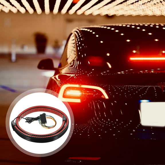 FRCOLOR LED Brake Light Strip for Car Rear with Bright Warning Effect Black Color Copper Material 0.5 Inch Wide