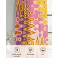 thumbnail image 6 of Yellow Orange Pink Sheer Curtains 54 Inch Length 2 Panels Set for Living Room/Bedroom, Modern Funny Illusion Abstract Art Kitchen Curtains Grommet Semi-Sheer Curtains Window Treatments 42"x54"x2, 6 of 7