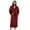 Burgundy, variant on Mens Hooded Fleece Robe，Plush Lightweight Soft Spa Bathrobe for Men (Black, L/XL)