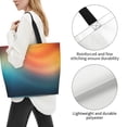 thumbnail image 3 of Fotbe yellow orange and teal Bolsa Tote Estética de Lona con Estampado para Mujer - Bolsa Reutilizable de Hombro Casual para Vacaciones, Compras, Trabajo y Gimnasio, 3 of 8
