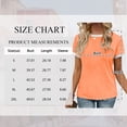 thumbnail image 2 of SWQZVT Womens Tops T Shirts for Summer Clothes Short Sleeve Ladies Crew Neck Blouses Tee Colorblock Clothing Pullover Orange XL, 2 of 9