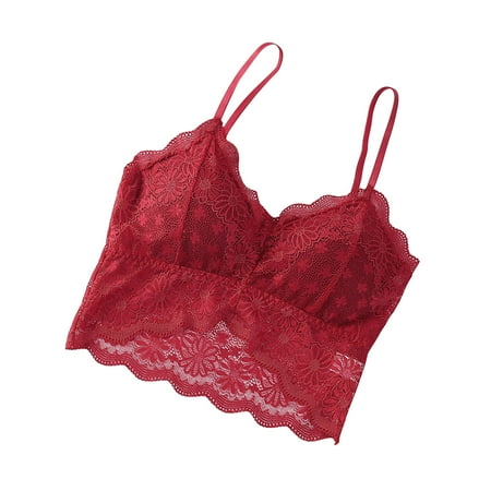 

KEJIG High Quality Fashion Woman s Lace Beauty Back Solid Strap Wrap Hollow Out Bra Underwear