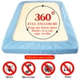 thumbnail image 6 of Ntbay Premium 1800 Series Microfiber Twin Fitted Sheet with Deep Pocket, Ultra Soft and Breathable Fitted Bed Sheet, 39x75 inches, Sky Blue, 6 of 6