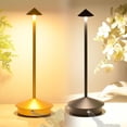 thumbnail image 3 of Aluminiumdimbar LED-bordslampa, IP54-skydd, inomhus-/utomhusanvändning, Pluggladdningsbas, H29cm, EU-kontakt - Corten-, 3 of 5