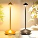 thumbnail image 3 of Aluminiumdimbar LED-bordslampa, IP54-skydd, inomhus-/utomhusanvändning, Pluggladdningsbas, H29cm, EU-kontakt - Corten-WELLNGS Gray, 3 of 5