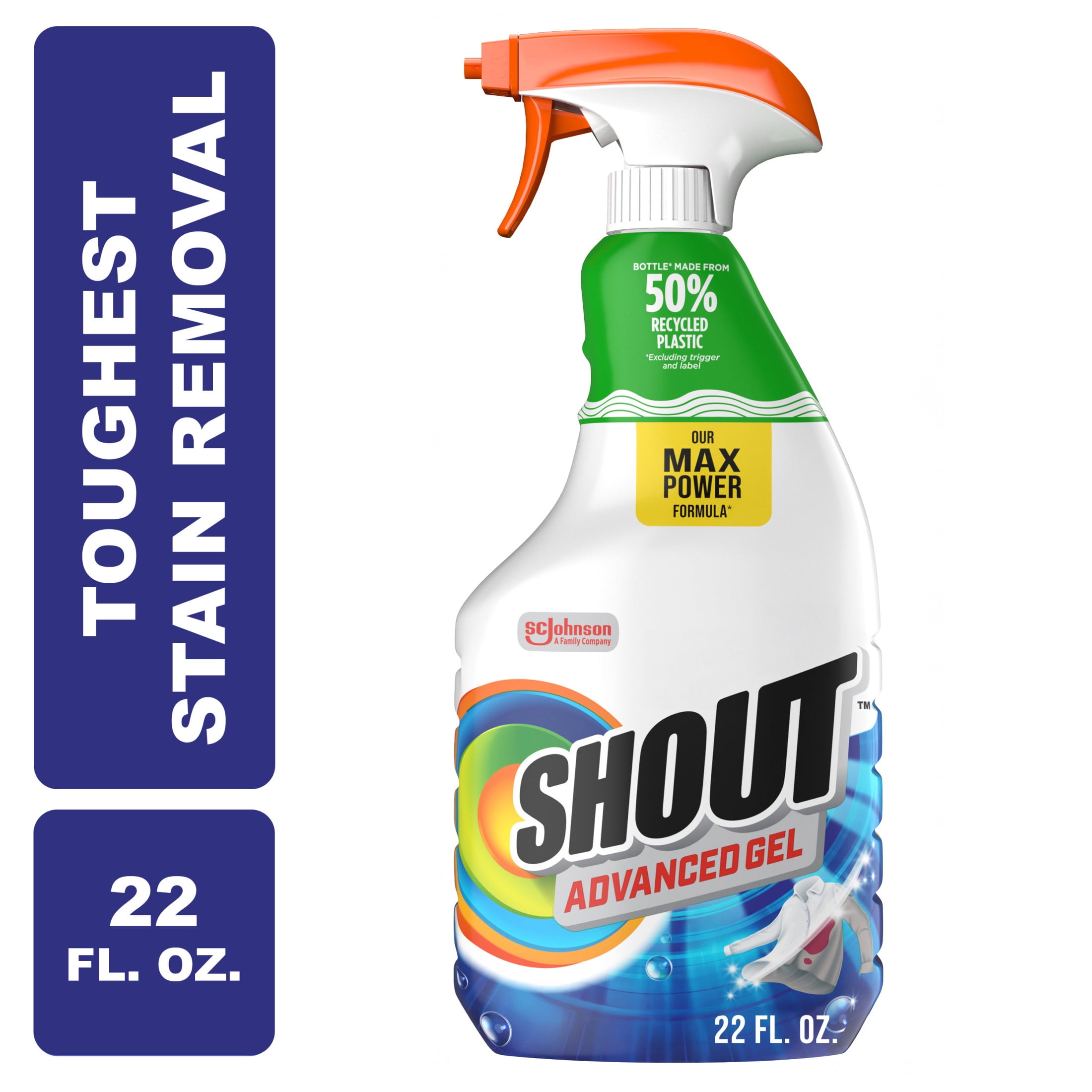 (3 pack) Shout Advanced Acting Gel, Laundry Stain Remover, 22 FL. OZ.