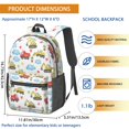 thumbnail image 3 of Tractor and Excavators White Pattern 17" School Backpacks for Teens,Waterproof Oxford Fabric,S-Shape Padded Straps for School,Travel,Hiking,Camping, 3 of 6