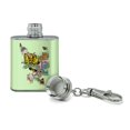 thumbnail image 2 of Butterflies Butterfly Magical Emergence Tiger Swallowtail Stainless Steel 1oz Mini Flask Key Chain, 2 of 4