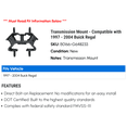 thumbnail image 2 of Transmission Mount - Compatible with 1997 - 2004 Buick Regal 1998 1999 2000 2001 2002 2003, 2 of 2