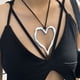 thumbnail image 3 of Collares de Corazón Bayetss para Mujer, Hermoso Collar Vintage Ajustable con Colgante de Amor Grande y Cadena de Cuerda de Cuero., 3 of 4