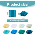thumbnail image 2 of 400Pcs 8 Colors Opaque Acrylic Slide Charms Square Mixed Color 5.2x5.2x2mm Hole: 0.8mm 400pcs/set, 2 of 6