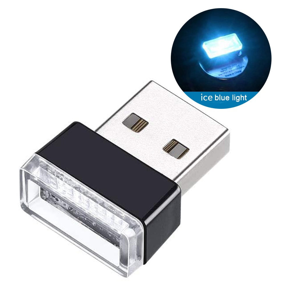 STONEGO 1PC/2Pcs Mini USB LED Car Light – Auto Interior Atmosphere Light Plug and Play USB Decor Lamp for Emergency Lighting Compact and Portable