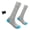 Grey/Blue, variant on Electric Heated Socks Battery Powered Cold Weather Heat Socks for Men and Women Outdoor Riding Camping Hiking Winter Warm Socks - Grey/Black