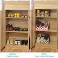 thumbnail image 4 of 10 Pack Adjustable Shoe Rack, Stack Shoes, Shoe Organizer, Space Saving Shoe Rack Holder (Black), 4 of 6