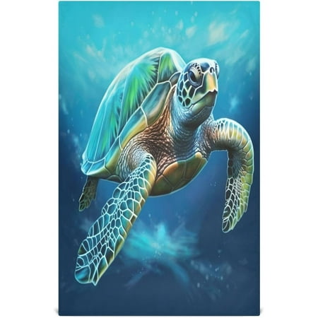 

Anyway.go 6 Pack Green Sea Turtle Kitchen Towels Highly Absorbent Super Soft Dishcloths 18 x 28 Inches Reusable Quick Drying Tea Towels Set for Home Kitchen Decor