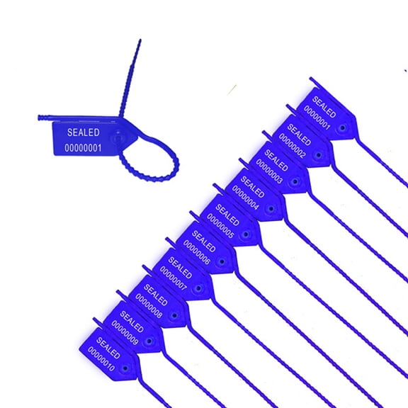 Pull Tight Security Seal w/ Side Tear - Blue - 1000/BOX - Zip Ties