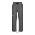 thumbnail image 3 of Xihbxyly Cargo Pants for Men, Linen Pants Wide Leg Pants for Men Relaxed Casual Work Trousers Cotton Hiking with Pockets Lightweight Hiking Work Pants Outdoor Cargo Trousers #4, 3 of 5