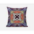 thumbnail image 2 of 16" X 16" Purple Orange Geometric Zippered Suede Throw Pillow, 2 of 5