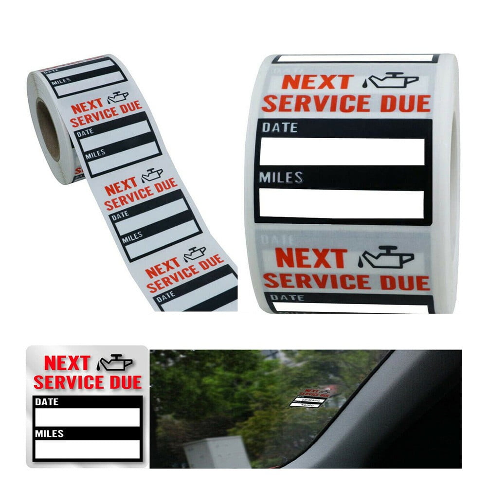 200 x Next Service Due Labels Stickers 