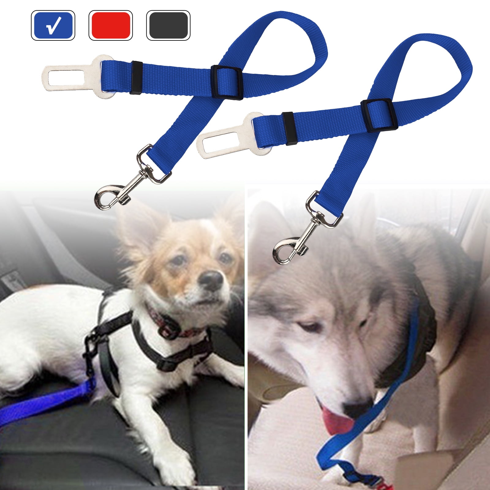 2/1x Dog Car Seat Belts Buckle, Pet Safety Seatbelt Stabilizer