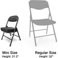 thumbnail image 5 of Mini Folding Chair, Garage Stool, Portable Camping Chair with Padded Seat, Lightweight and Compact Lawn Chair, for Patio, Garage, Camping, Fishing, Hiking, Hunting, Picnic, Beach, Black, 5 of 10