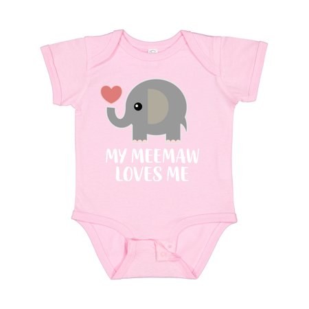 

Inktastic My Meemaw Loves Me Grandson Granddaughter Gift Baby Boy or Baby Girl Bodysuit