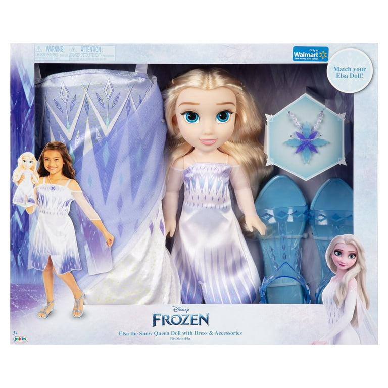  Disney's Frozen Elsa Snow Queen Gown Classic Girls Costume,  Small/4-6x : Clothing, Shoes & Jewelry