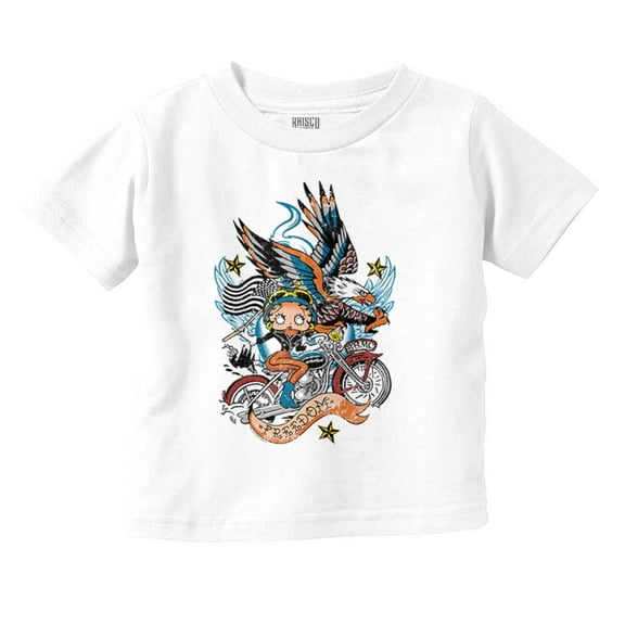 Betty Boop Biker American Eagle Youth T Shirt Tee Girls Infant Toddler Brisco Brands 12M