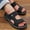 Black, variant on Men's Sandals Fashion Trend Leather Sandals Casual Open Toe Spring and Summer Shoes New Breathable Comfortable Thick-Soled Sandals