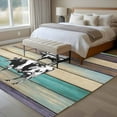 thumbnail image 4 of Farmhouse Animals Area Rug 5x7 FT, Non Slip Bedroom Throw Carpet, Vintage Wood Country Cow Pig Chicken Washable Soft Floor Carpet Non-Shedding Rug for Dining Room Bedside Classroom Desk, 4 of 9