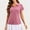 Pink, variant on Textilo Polo Shirts for Women Short Sleeve Collared Shirts V Neck Solid Color Dressy Blouses Loose Fit Summer Casual Workout Clothes,Gray M