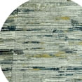 thumbnail image 5 of 8â€™ Round Blue Ivory Abstract Striped Area Rug, 5 of 10