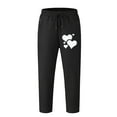 thumbnail image 5 of Wyobmus Heated Pants for Men Women Electric Usb 21 Heating Zones 3 Temperature Control Elastic Waist Drawstring Trousers Winter Warm,Battery Not Included M-Black, 5 of 9