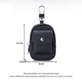 thumbnail image 3 of Mini Keychain Purse Bag for Men Women, Lightweight Canvas Compact Card Holder Small Zipper Change Pouch with Carabiner for Daily Travel Gym,Backpack Shape（Black）, 3 of 6