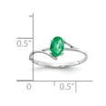 thumbnail image 2 of Primal Gold 14 Karat White Gold 6x4mm Oval Emerald Ring, 2 of 3
