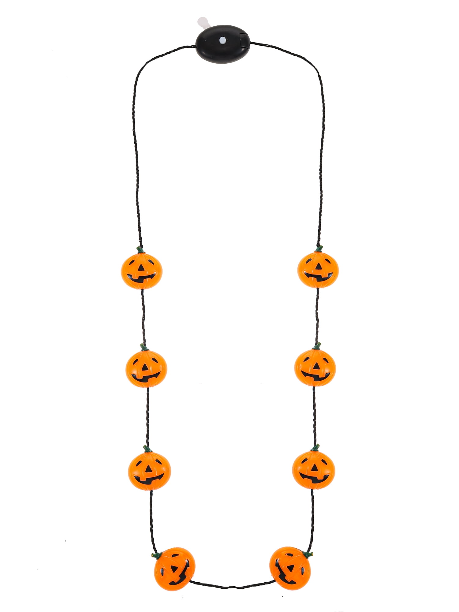 Way to Celebrate Halloween Jack-O-Lantern Light up Necklace Bundle, 5 Pack