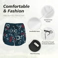 thumbnail image 4 of Daiia Navy Blue Geometric Pattern Women's 2 in 1 Running Shorts - Lightweight Athletic Workout Gym Yoga Shorts Liner with Phone Pockets-, 4 of 7