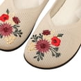 thumbnail image 6 of Norvail Non-Slip Soft Sole Comfortable Embroidered Flyknit Breathable Single Shoes for Middle-Aged and Elderly Women, Lightweight Walking Shoes with Cushioned Insole, Easy Slip-On Design, 6 of 8