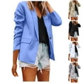 thumbnail image 5 of Women's Solid Color Button Lapel Slim Cardigan Temperament Suit Coat Animal Print Kimono Womens Fall Cardigan Long Kimonos for Women Summer Versatile Cardigan Stylish Loose Sweaters with Hood Cardigan, 5 of 6