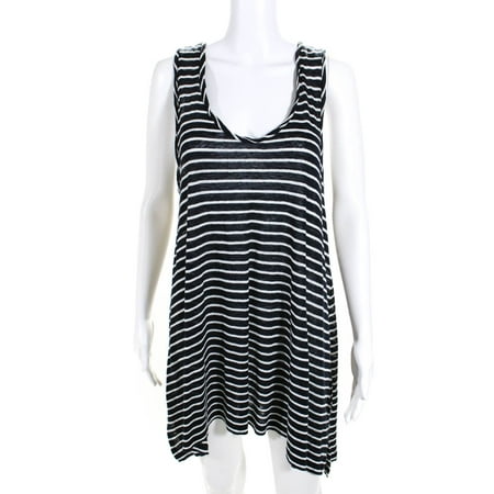 

Pre-owned|Calypso Saint Barth Womens Linen Jersey Knit Striped Tank Dress Blue Size M