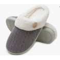 thumbnail image 3 of shoeslocker Womens Memory Foam Fuzzy Slippers Knitted House Slippers for Women Comfy Slip-On Warm House Shoes, 3 of 7