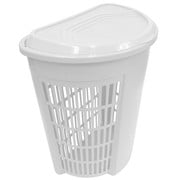 Cesto Calado para Ropa Plastic Montreal Trends 52 Litros Blanco