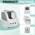 thumbnail image 4 of Uxcell Cat Backpack Carrier, Portable and Ventilated, Oxford Cloth for Cats or Small Dogs (Beige, 12.6"x11"x15"), 4 of 7