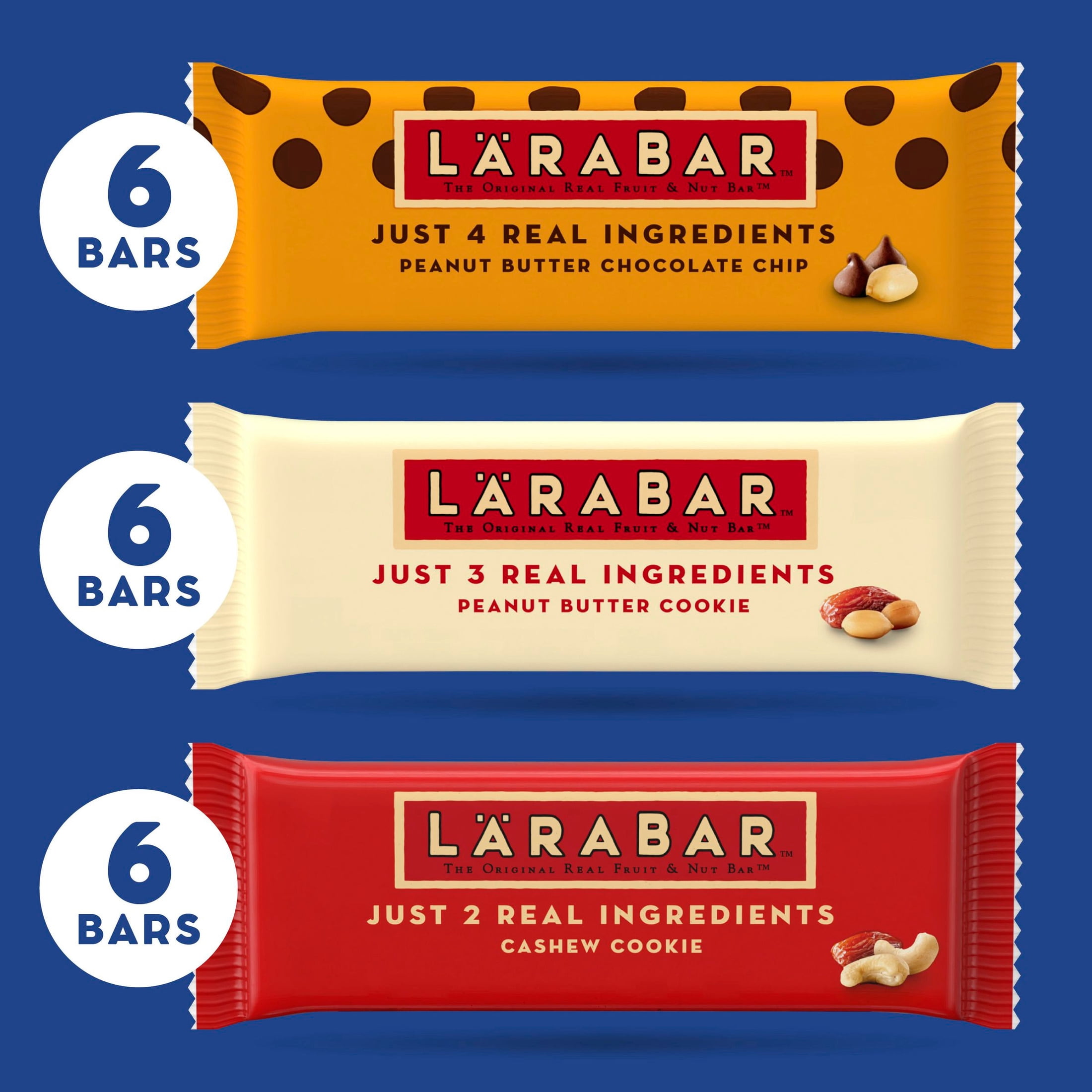 Larabar Fruit and Nut Bars Variety Pack, Gluten Free and Vegan, 30 oz, 18 Count