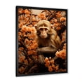 thumbnail image 2 of Designart "Autumn Monkey Palette in Brown" Animals Framed Wall Art - Traditional Brown Monkey Bedroom Framed Canvas Wall Art, 2 of 6