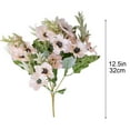 thumbnail image 3 of Honeeladyy 12.5in Pink Artificial Flowers Outdoor UV Resistant Fake Silk Flowers for Wedding Centerpieces Bouquets DIY Floral Decor Home Decoration with Stems, 3 of 7