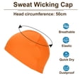 thumbnail image 4 of Uxcell 6 Pcs Sweat Wicking Cap Skull Cap Football for Men Orange, 4 of 7