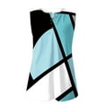 thumbnail image 5 of Wycnly Tank Tops for Women Ladies Breathable Comfy Keyhole Tunic Tank Tops Summer Color Patchwork V-Neck Sleeveless Shirts Fashion Blouses Light Blue m, 5 of 6